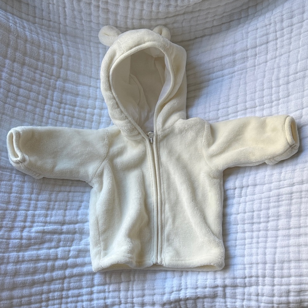 The Children’s Place Ivory Cream Teddy Bear Jacket Unisex Size 3-6 months winter